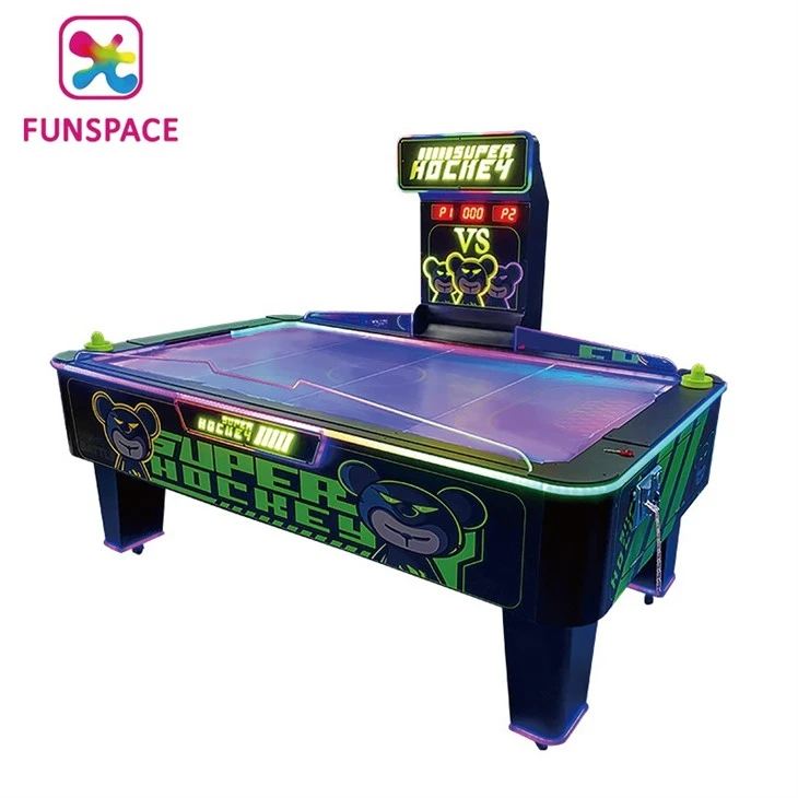 illuminated air hockey table